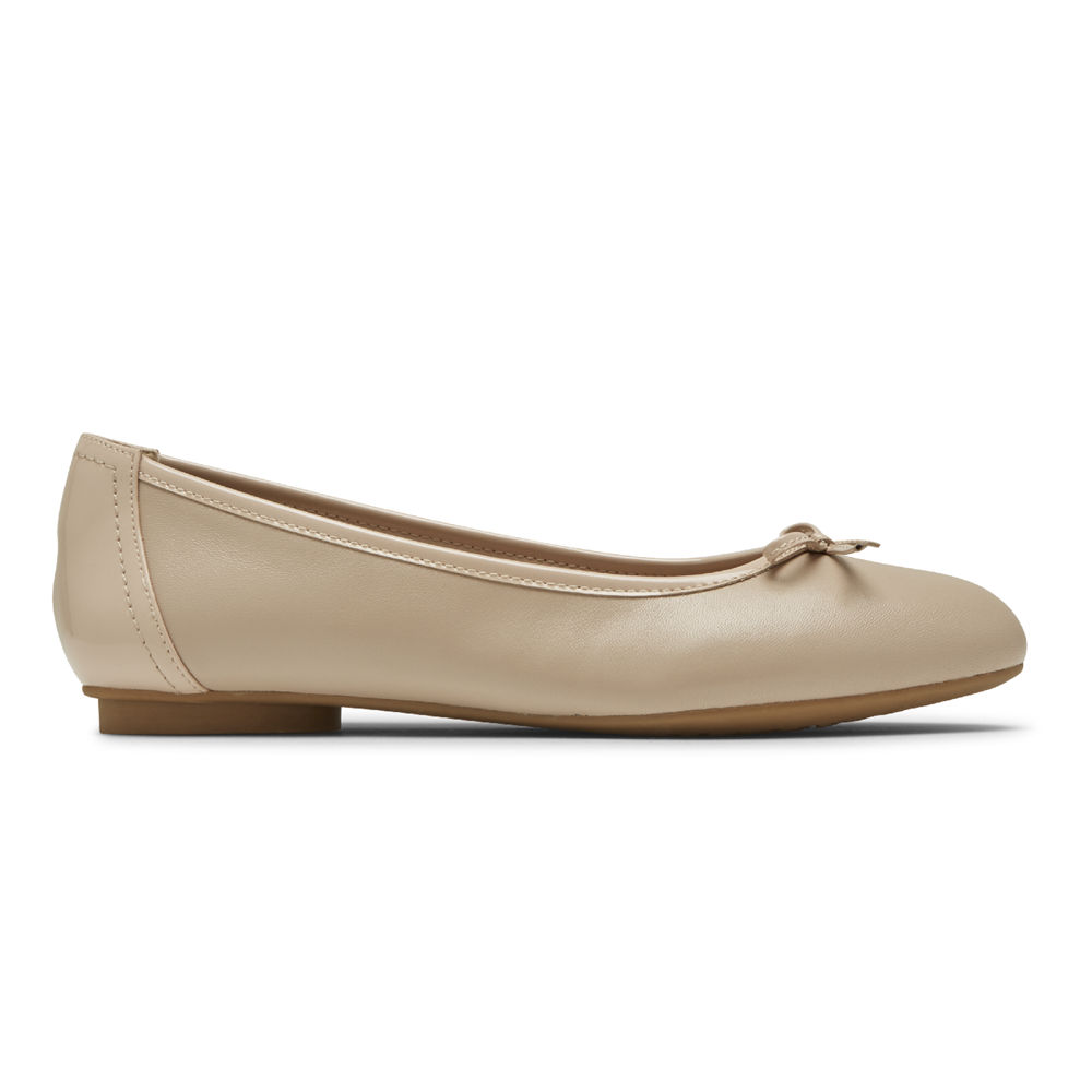 Rockport Womens Reagan Bow - Flats Beige - ZCH875234